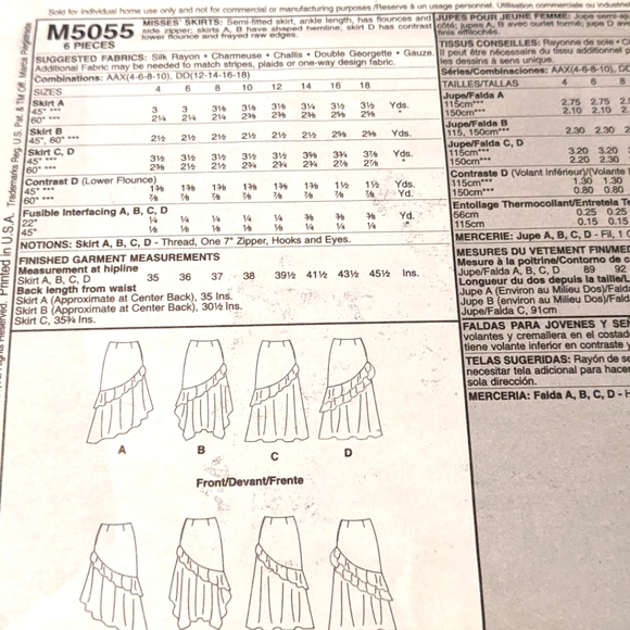 McCall's M5055 size DD 12-14-16-18 pattern only - Picture 3 of 3